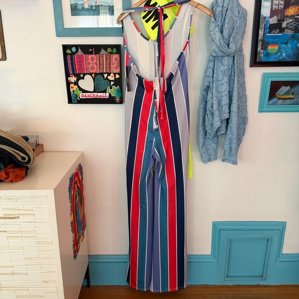 Fashion Nova striped one piece / jumpsuit / romper